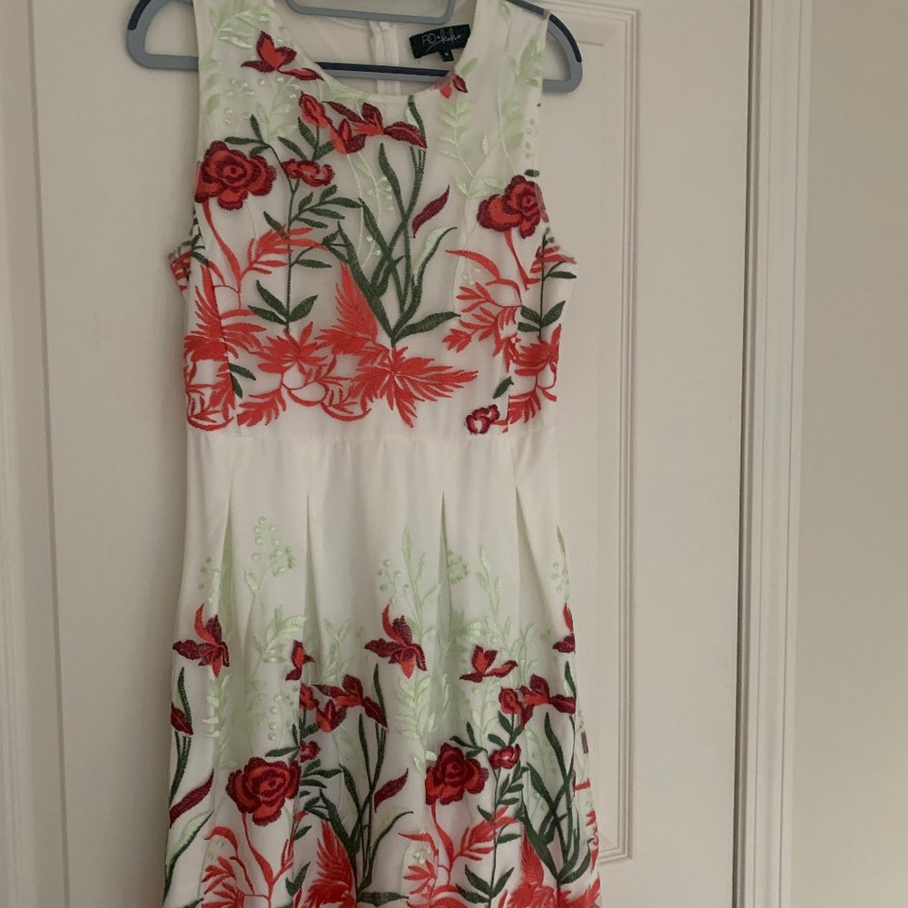 White Floral Party Dress